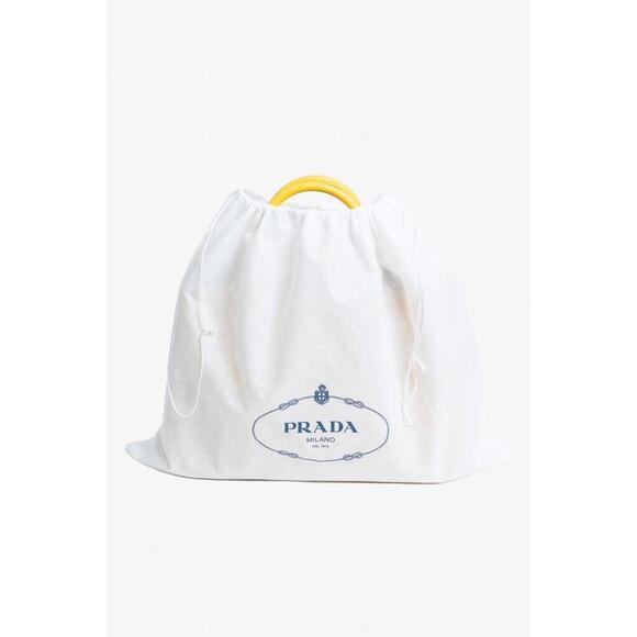 Prada Sunny Yellow Large Galleria Leather Tote Bag w/ Crossbody/Shoulder Strap - Picture 9 of 9